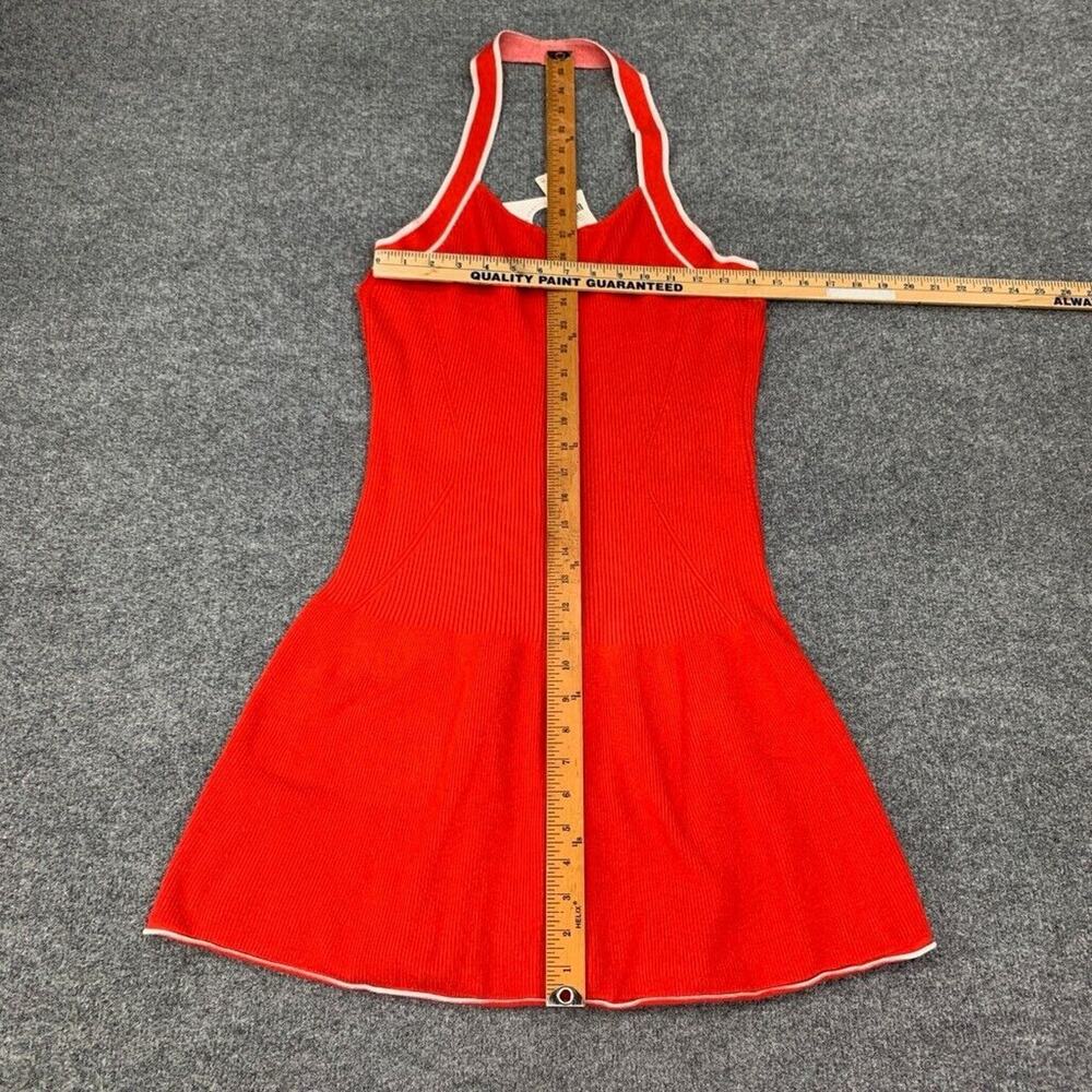 Daily Practice Dress Womens XL Red White Full Speed Halter Mini Anthropologie - Picture 6 of 16
